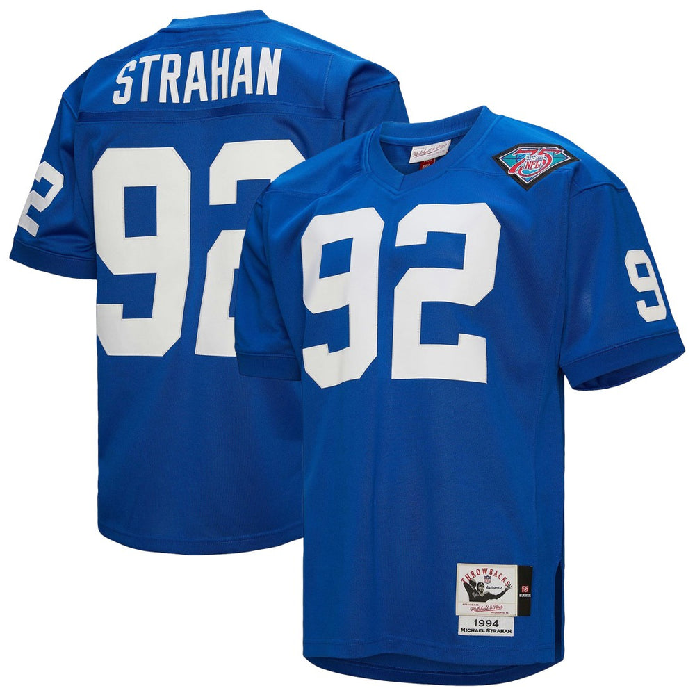 Michael Strahan New York Giants 1994 Authentic Throwback Retired Player Jersey - Royal for sale