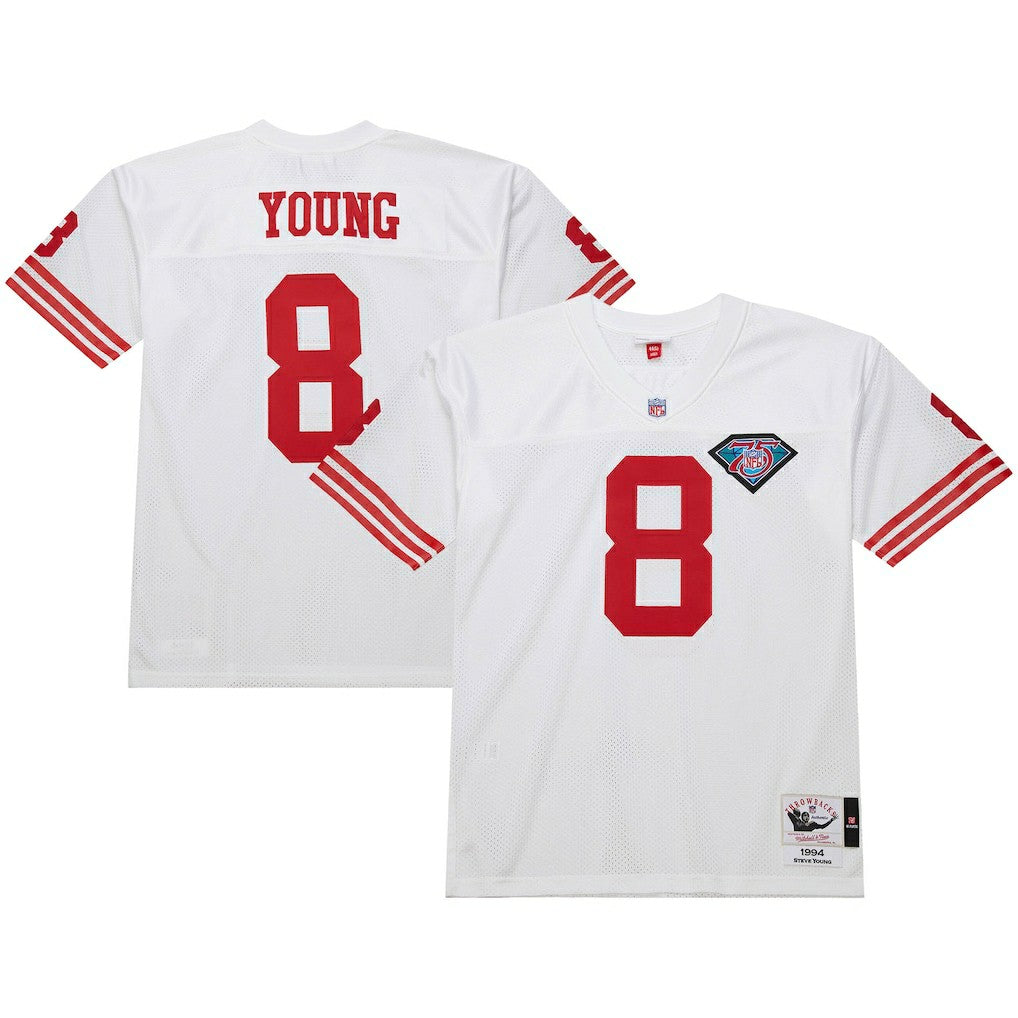 Steve Young San Francisco 49ers 1994 Authentic Throwback Retired Player Jersey - White online