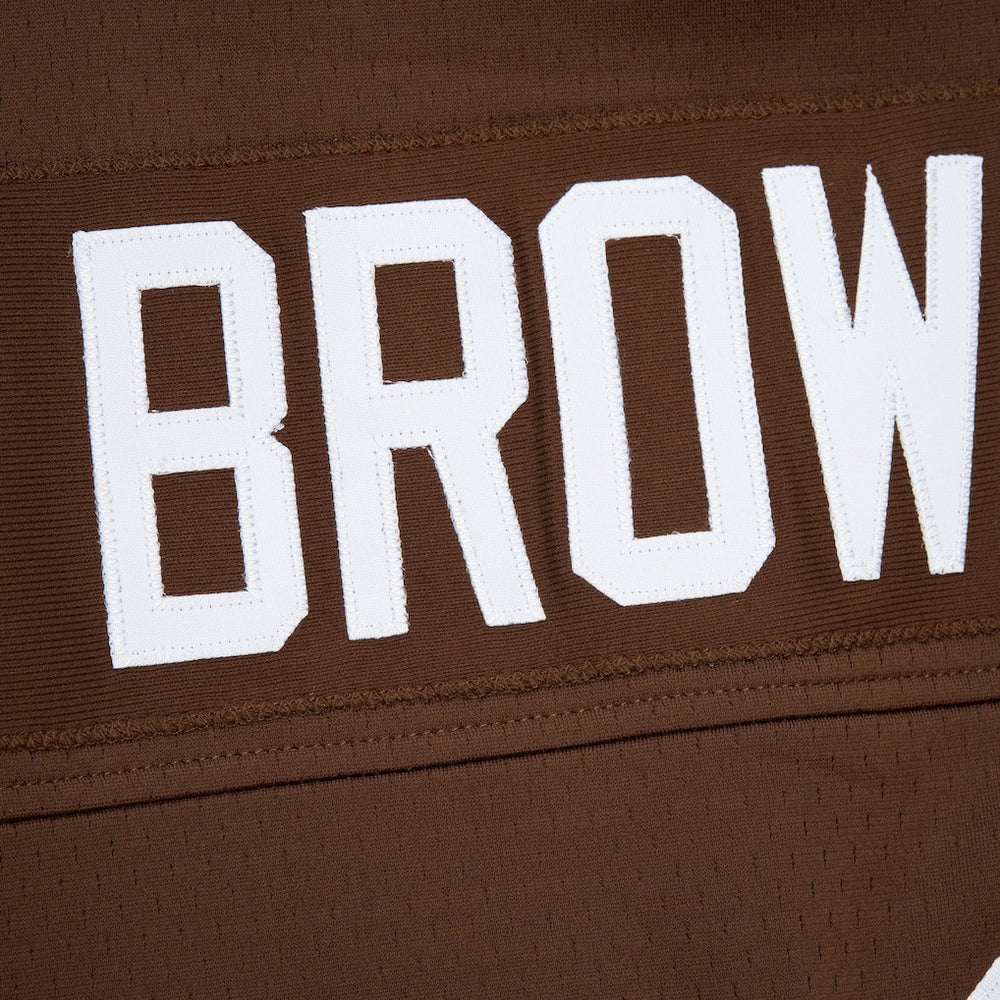 Jim Brown Cleveland Browns Player Name & Number Hoodie Legacy Jersey - Brown on sale