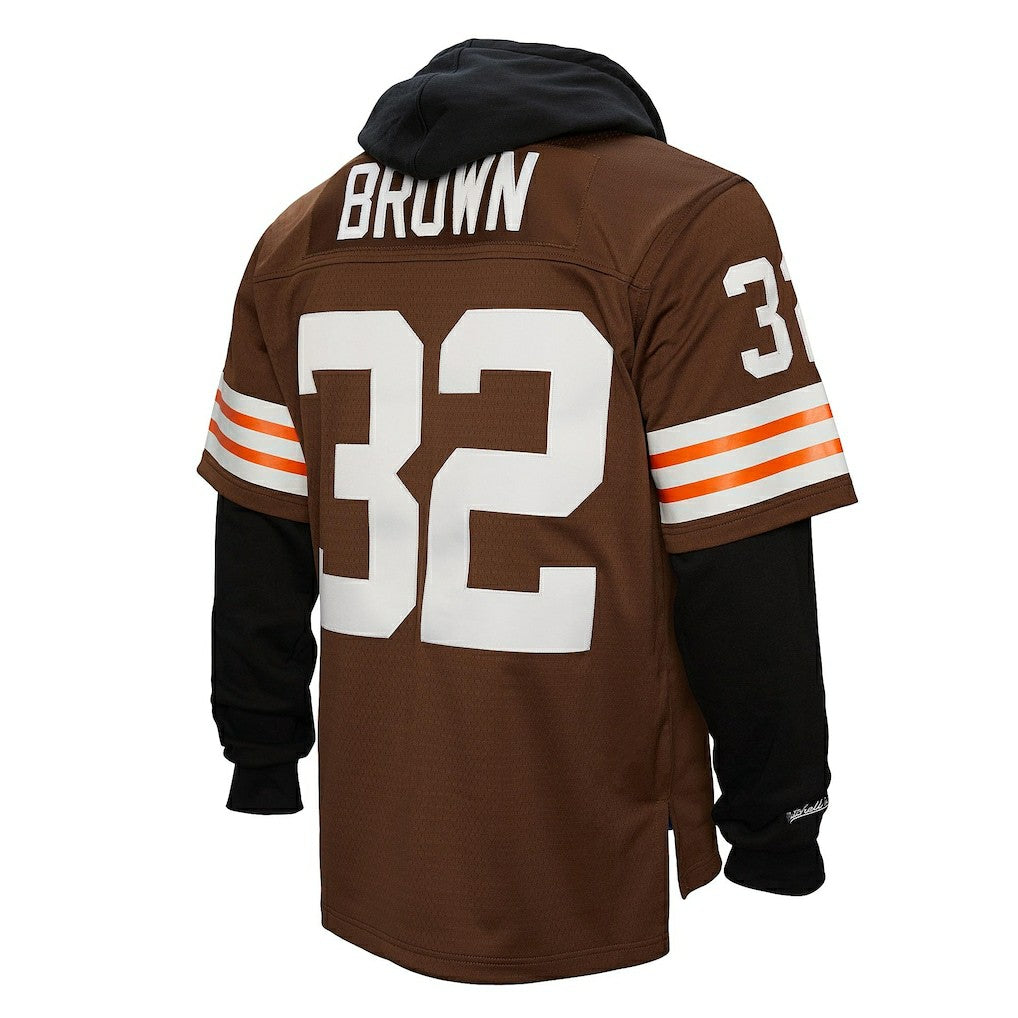 Jim Brown Cleveland Browns Player Name & Number Hoodie Legacy Jersey - Brown on sale