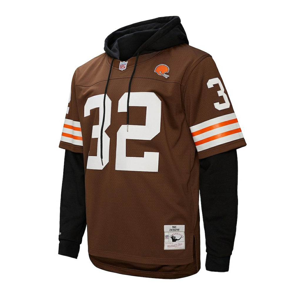 Jim Brown Cleveland Browns Player Name & Number Hoodie Legacy Jersey - Brown on sale