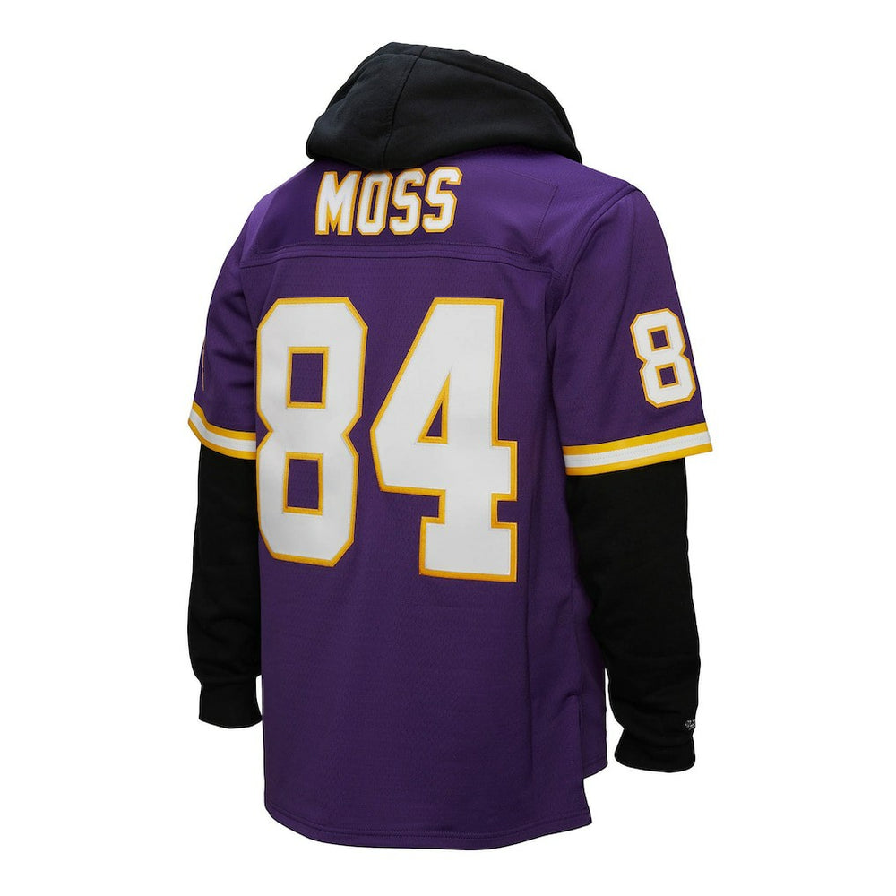 Randy Moss Minnesota Vikings Player Name & Number Hoodie Legacy Jersey - Purple cheap