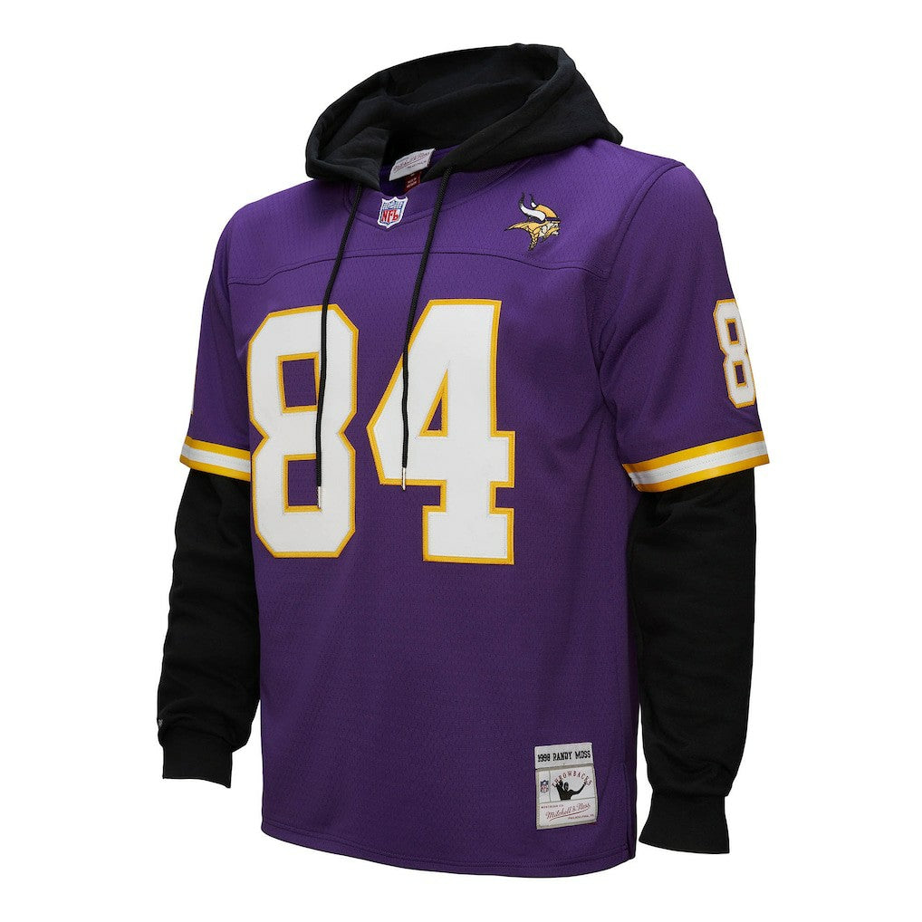 Randy Moss Minnesota Vikings Player Name & Number Hoodie Legacy Jersey - Purple cheap