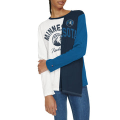 Minnesota Timberwolves Tommy Jeans Women's Amelia Color Blocked Long Sleeve T-Shirt - White/Navy sale