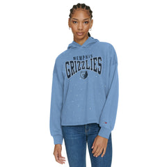 Memphis Grizzlies Tommy Jeans Women's Stella Cropped Pullover Hoodie - Light Blue sale