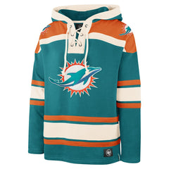 Miami Dolphins '47 Superior Lacer Pullover Hoodie - Aqua on sale