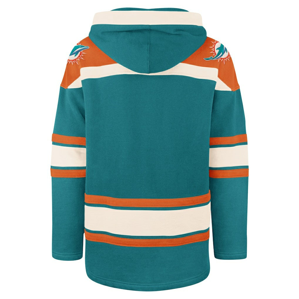 Miami Dolphins '47 Superior Lacer Pullover Hoodie - Aqua on sale