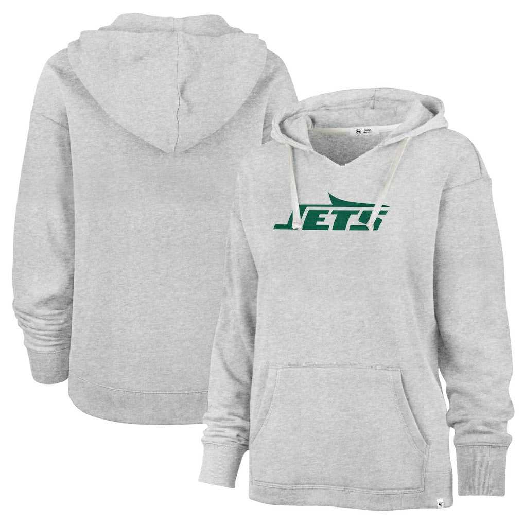 New York Jets '47 Women's Premier Kennedy V-Neck Pullover Hoodie - Gray for sale