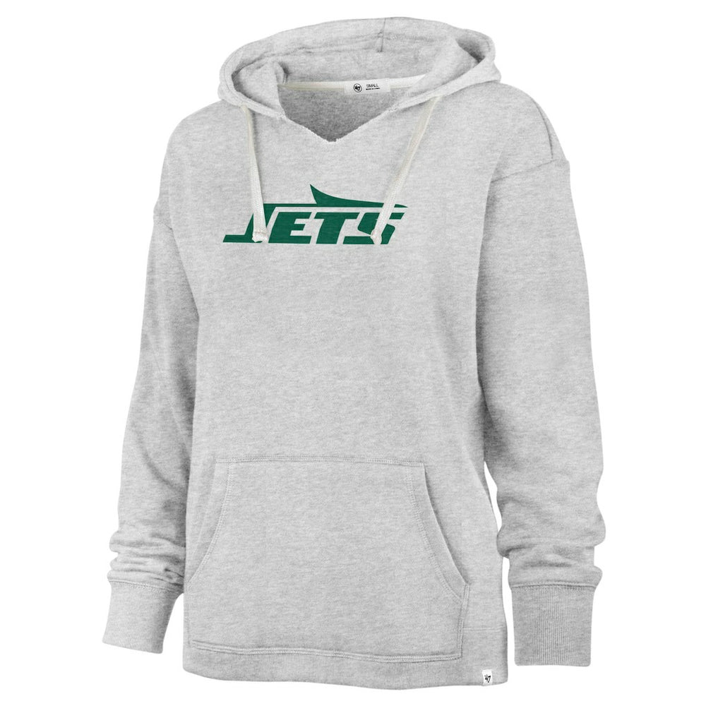 New York Jets '47 Women's Premier Kennedy V-Neck Pullover Hoodie - Gray for sale