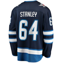 Logan Stanley Winnipeg Jets Fanatics Home Premier Breakaway Player Jersey - Navy Jerseys