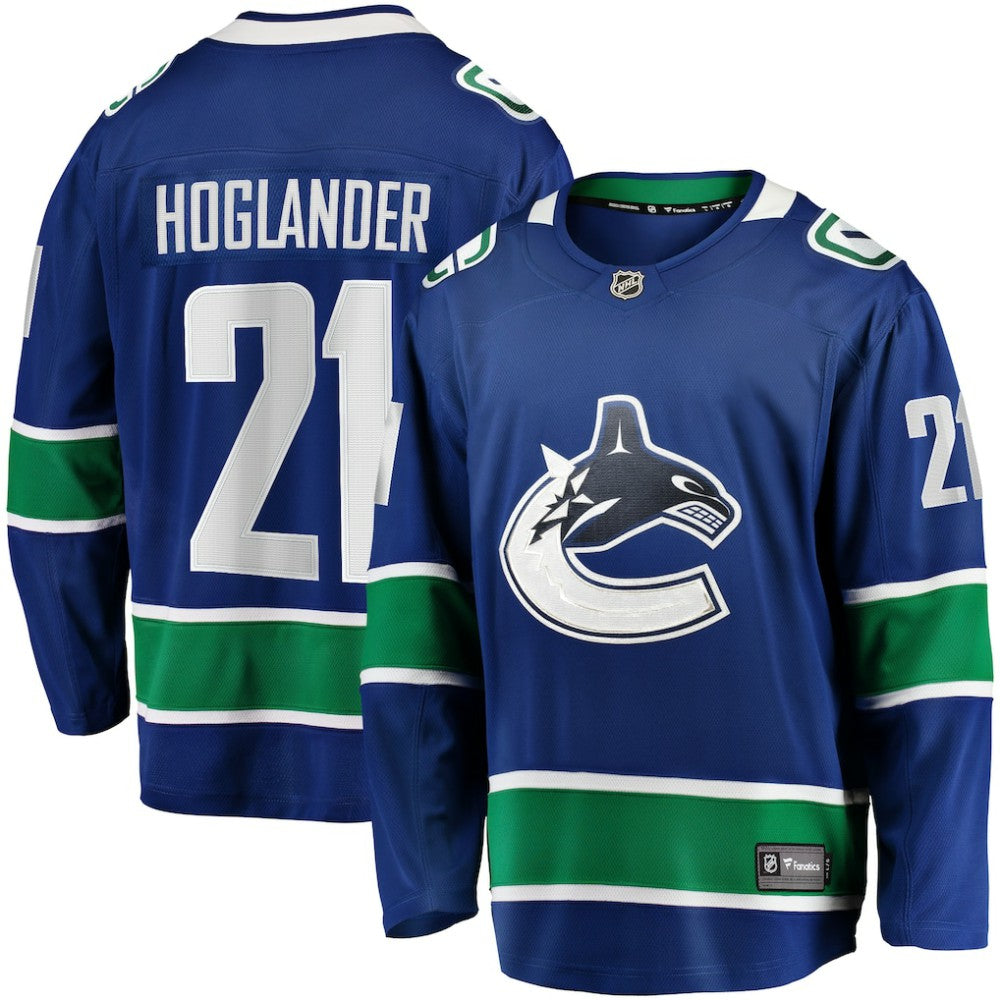 Nils Hoglander Vancouver Canucks Fanatics Home Premier Breakaway Player Jersey - Blue Jerseys