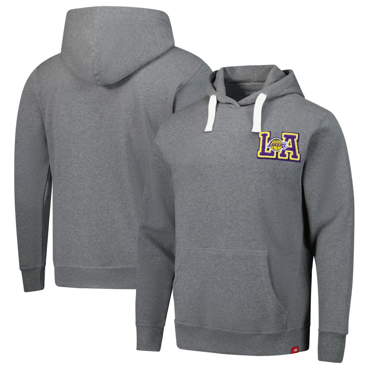 Los Angeles Lakers Sportiqe Unisex Varsity Collection Blake Pullover Hoodie - Heather Gray cheap