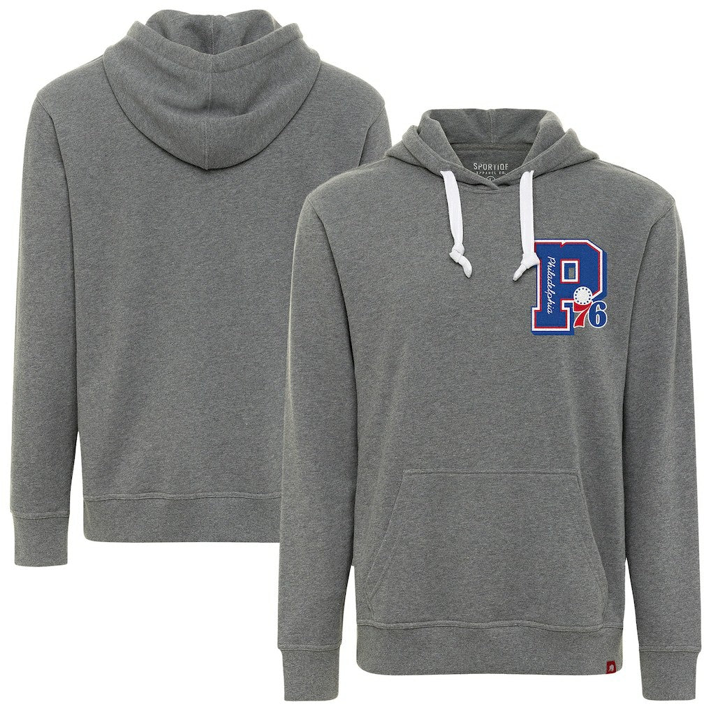 Philadelphia 76ers Sportiqe Unisex Varsity Collection Blake Pullover Hoodie - Heather Gray discount