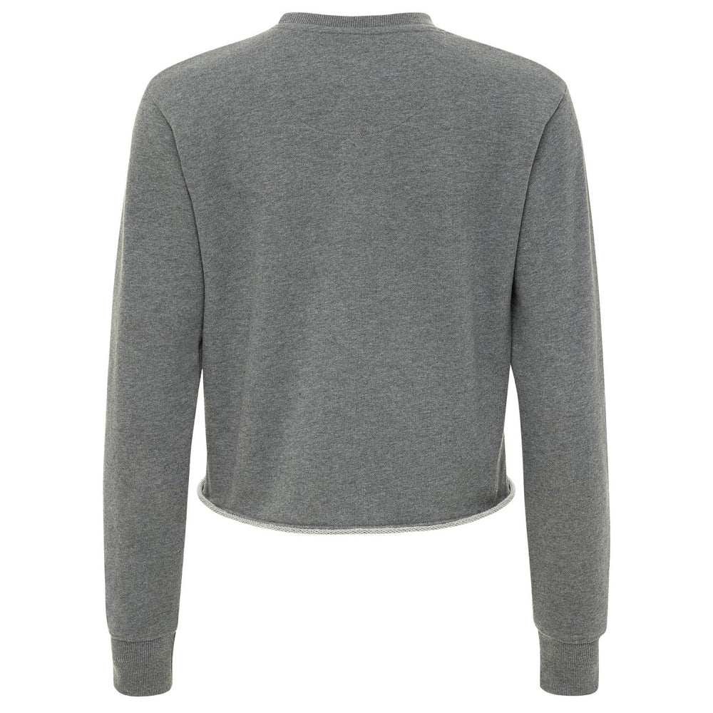 New York Knicks Sportiqe Women's Varsity Collection Kacey Cropped Pullover Sweatshirt - Heather Gray sale