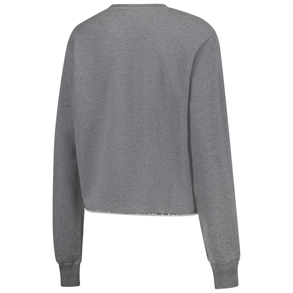Los Angeles Lakers Sportiqe Women's Varsity Collection Kacey Cropped Pullover Sweatshirt - Heather Gray discount