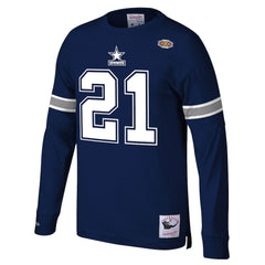 Deion Sanders Dallas Cowboys Retired Player Name & Number Long Sleeve Top - Navy discount