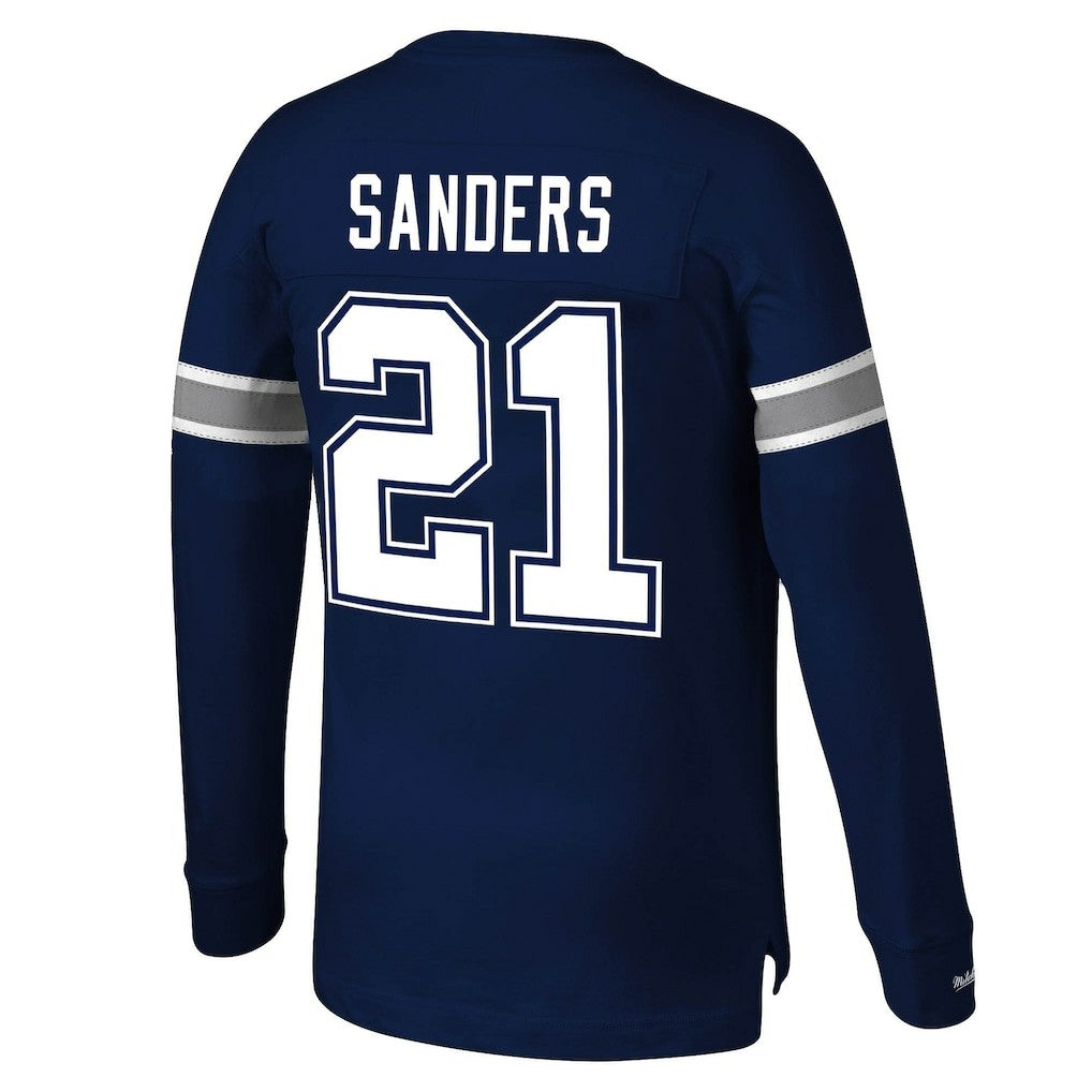 Deion Sanders Dallas Cowboys Retired Player Name & Number Long Sleeve Top - Navy discount