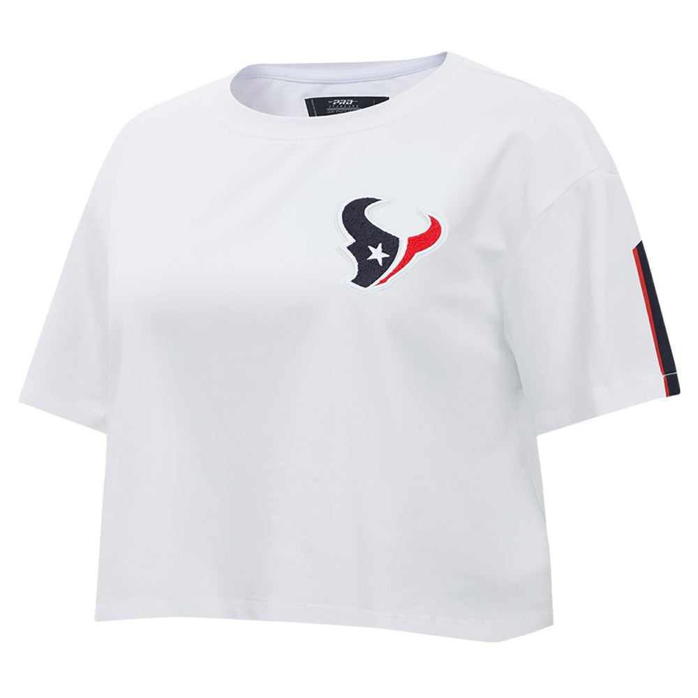 Houston Texans Pro Standard Women's Away Cropped Boxy T-Shirt - White on sale