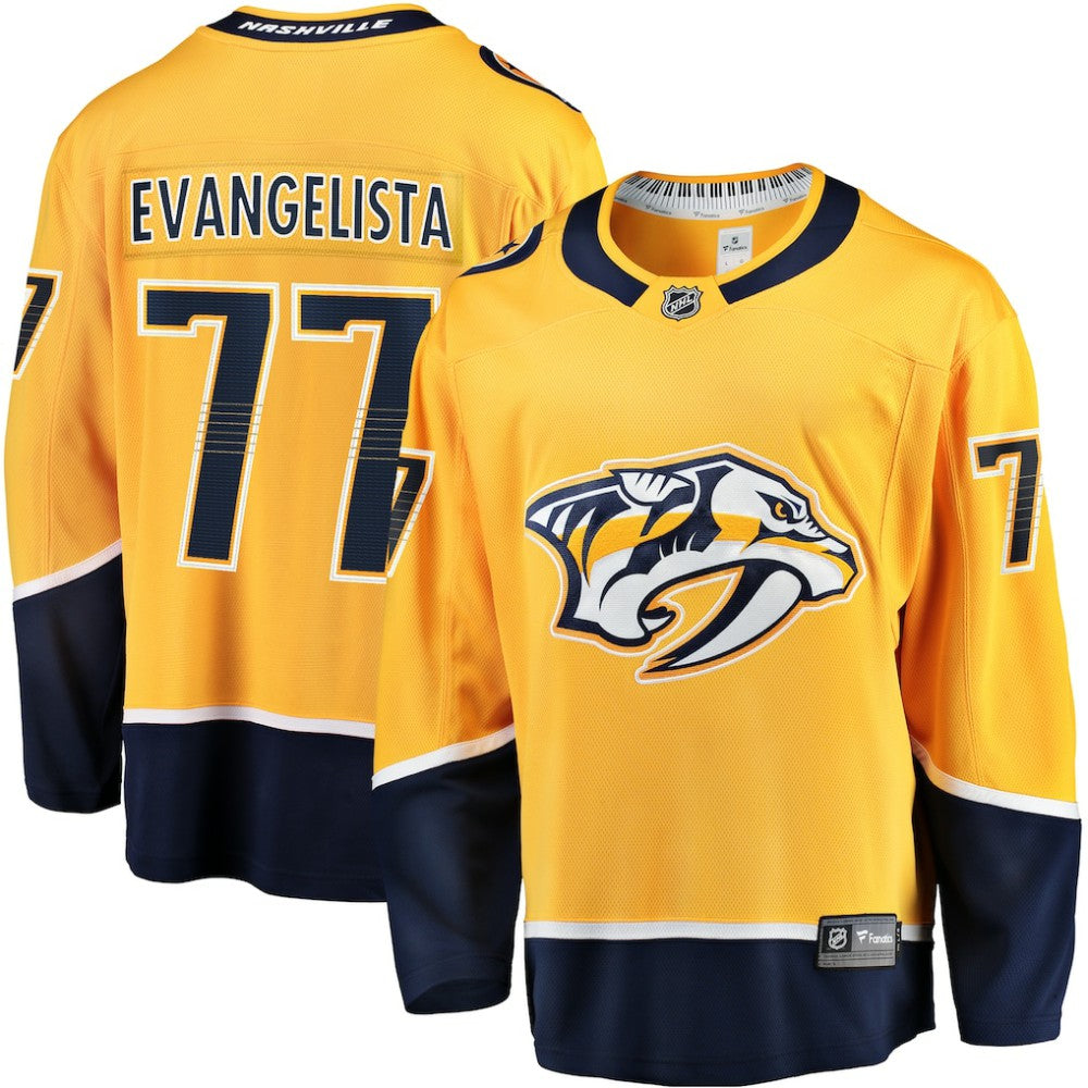 Luke Evangelista Nashville Predators Fanatics Premier Breakaway Player Jersey - Gold Jerseys