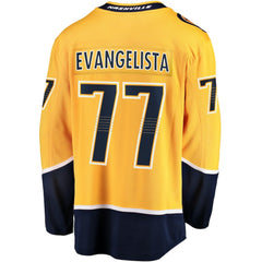 Luke Evangelista Nashville Predators Fanatics Premier Breakaway Player Jersey - Gold Jerseys