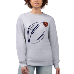Chicago Bears G-III 4Her by Carl Banks Women's Football Logo Graphic Fleece Tri-Blend Pullover Sweatshirt - Heather Gray discount