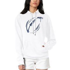 Seattle Seahawks G-III 4Her by Carl Banks Women's Football Logo Fleece Tri-Blend Pullover Hoodie - White cheap