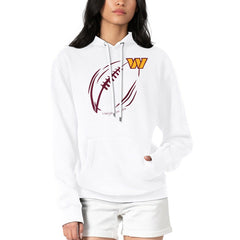 Washington Commanders G-III 4Her by Carl Banks Women's Football Logo Fleece Tri-Blend Pullover Hoodie - White sale