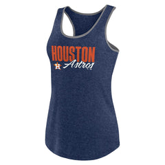 Houston Astros Profile Women's Plus Size Racerback Tank Top Navy