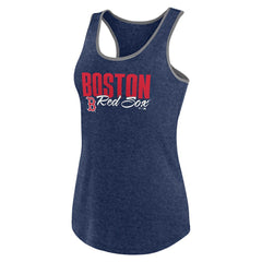 Boston Red Sox Profile Women's Plus Size Racerback Tank Top Navy