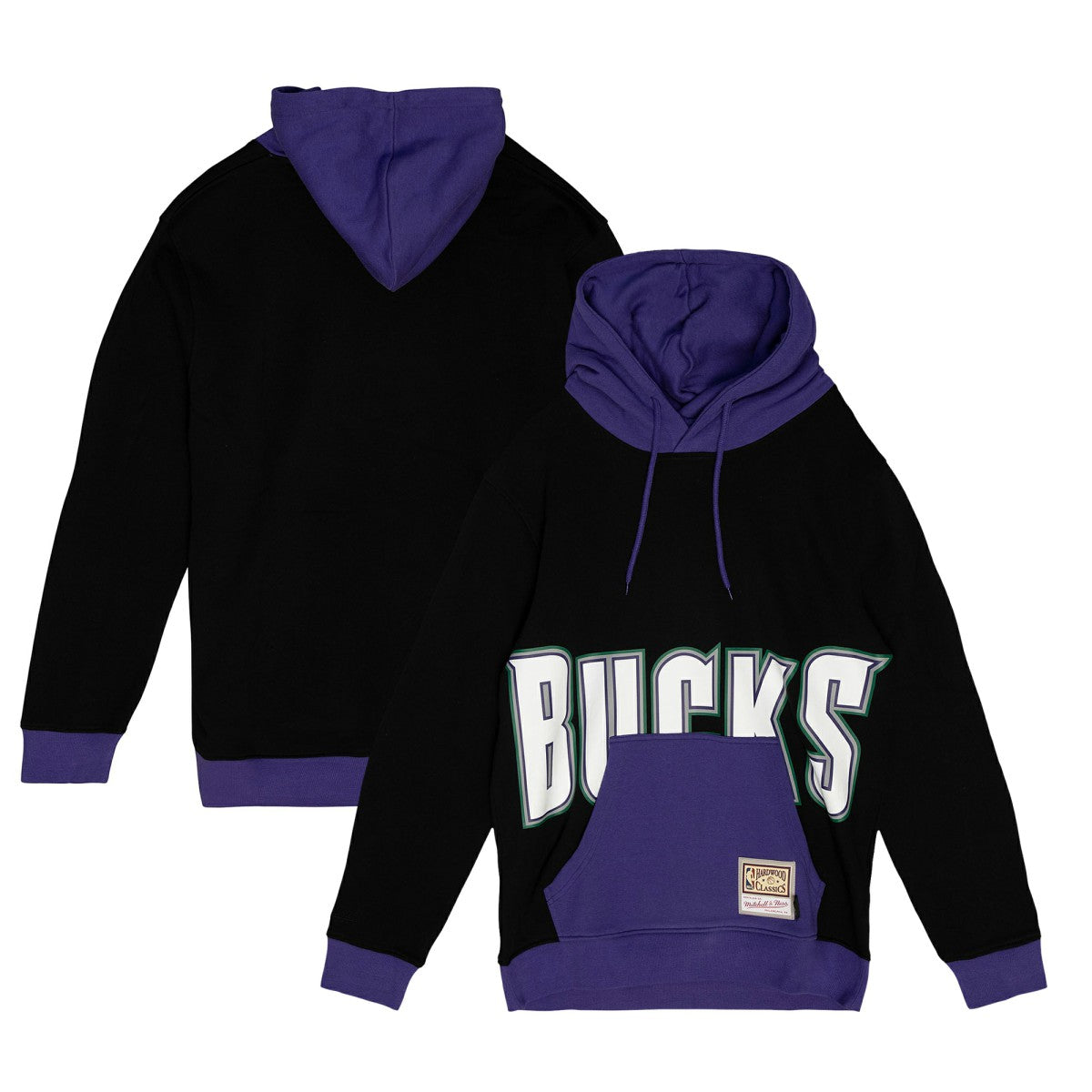 Milwaukee Bucks Hardwood Classics Big Face 5.0 Pullover Hoodie - Black online