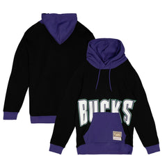 Milwaukee Bucks Hardwood Classics Big Face 5.0 Pullover Hoodie - Black online