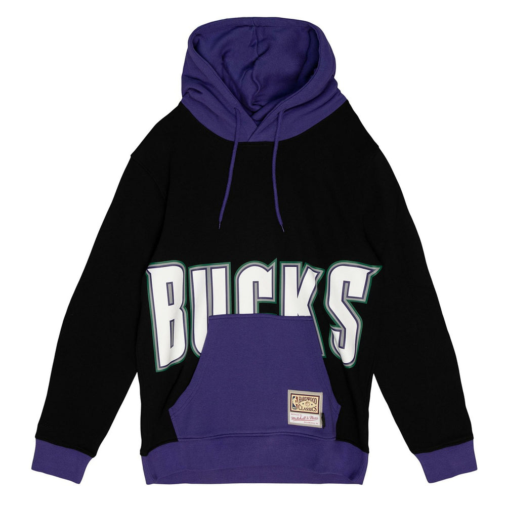 Milwaukee Bucks Hardwood Classics Big Face 5.0 Pullover Hoodie - Black online