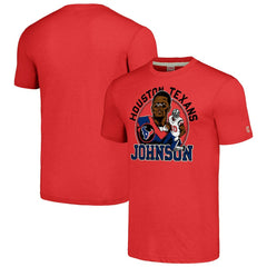 Andre Johnson Houston Texans Homage Caricature Retired Player Tri-Blend T-Shirt - Red for sale