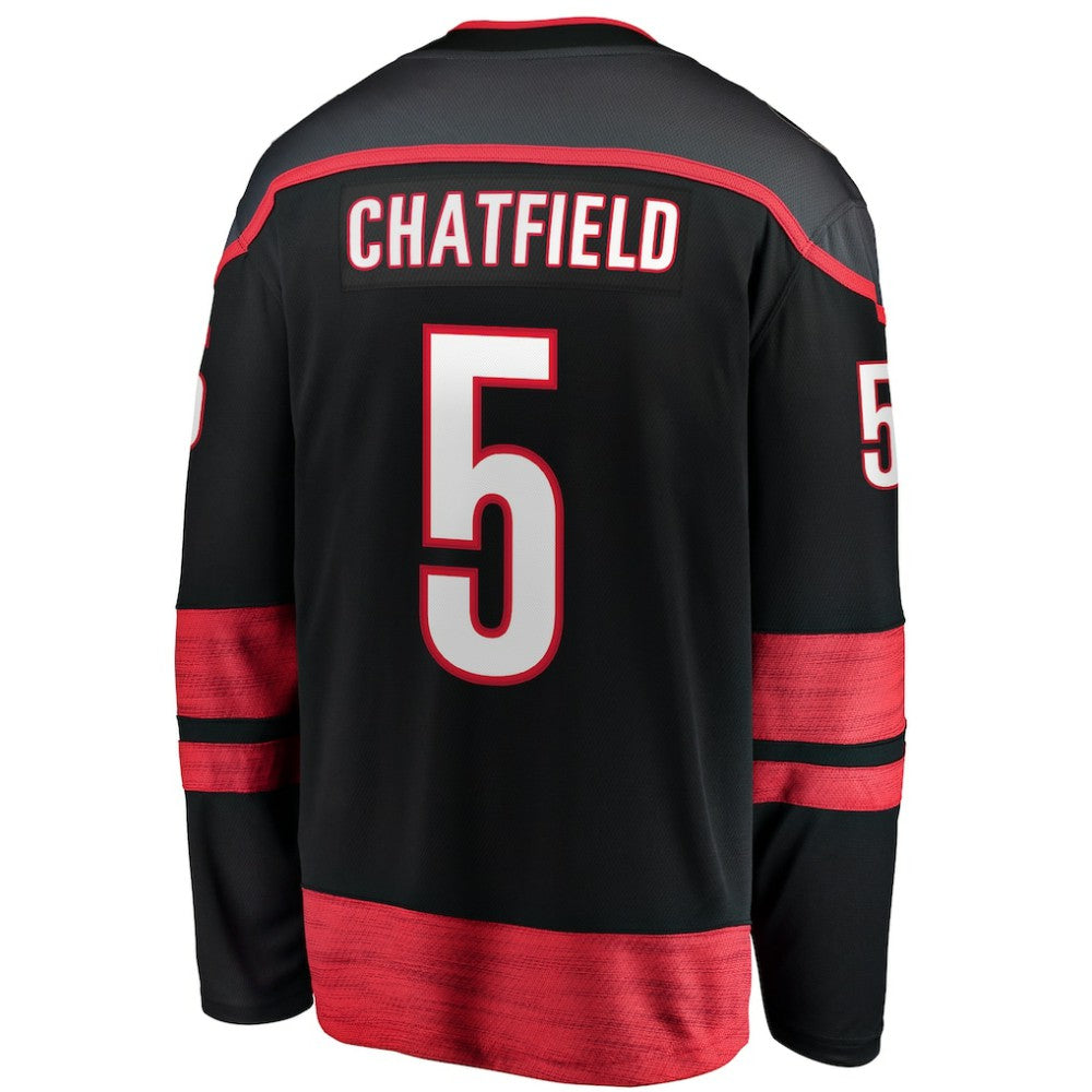 Jalen Chatfield Carolina Hurricanes Fanatics Home Premier Breakaway Player Jersey - Black Jerseys