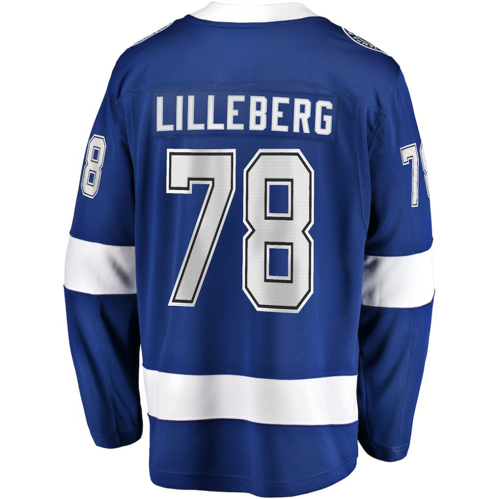 Emil Lilleberg Tampa Bay Lightning Fanatics Home Premier Breakaway Player Jersey - Blue Jerseys