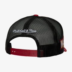 Miami Heat Hardwood Classics Blocker Foam Front Trucker Adjustable Hat - White for sale