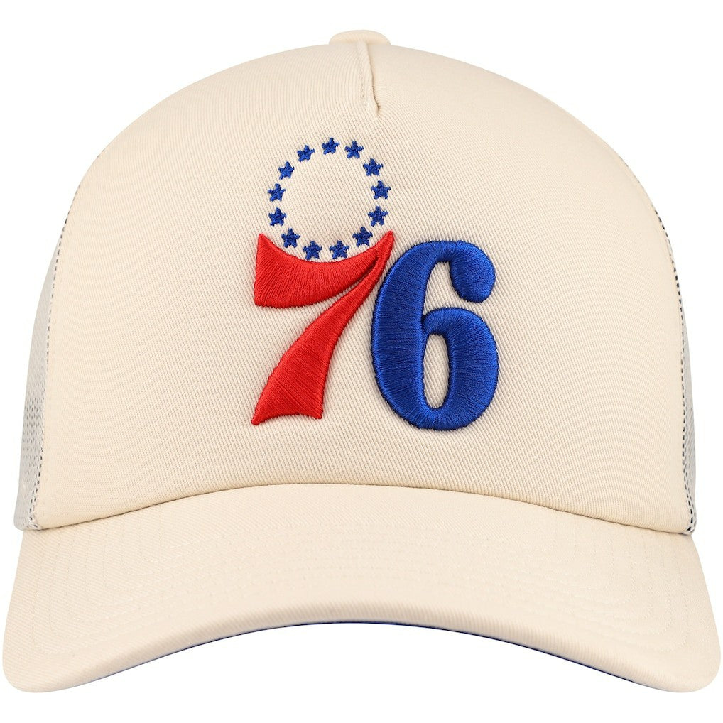 Philadelphia 76ers Trucker Adjustable Hat - Cream for sale