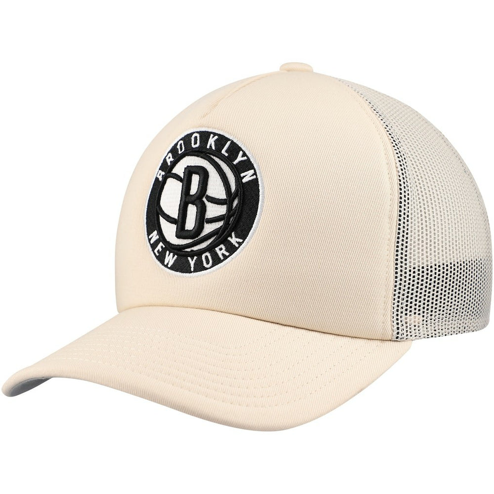 Brooklyn Nets Trucker Adjustable Hat - Cream cheap