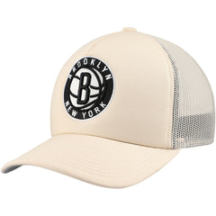 Brooklyn Nets Trucker Adjustable Hat - Cream cheap