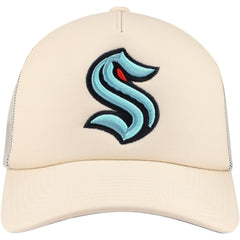 Seattle Kraken Mitchell & Ness Foam Front Trucker Adjustable Hat - Cream Hats