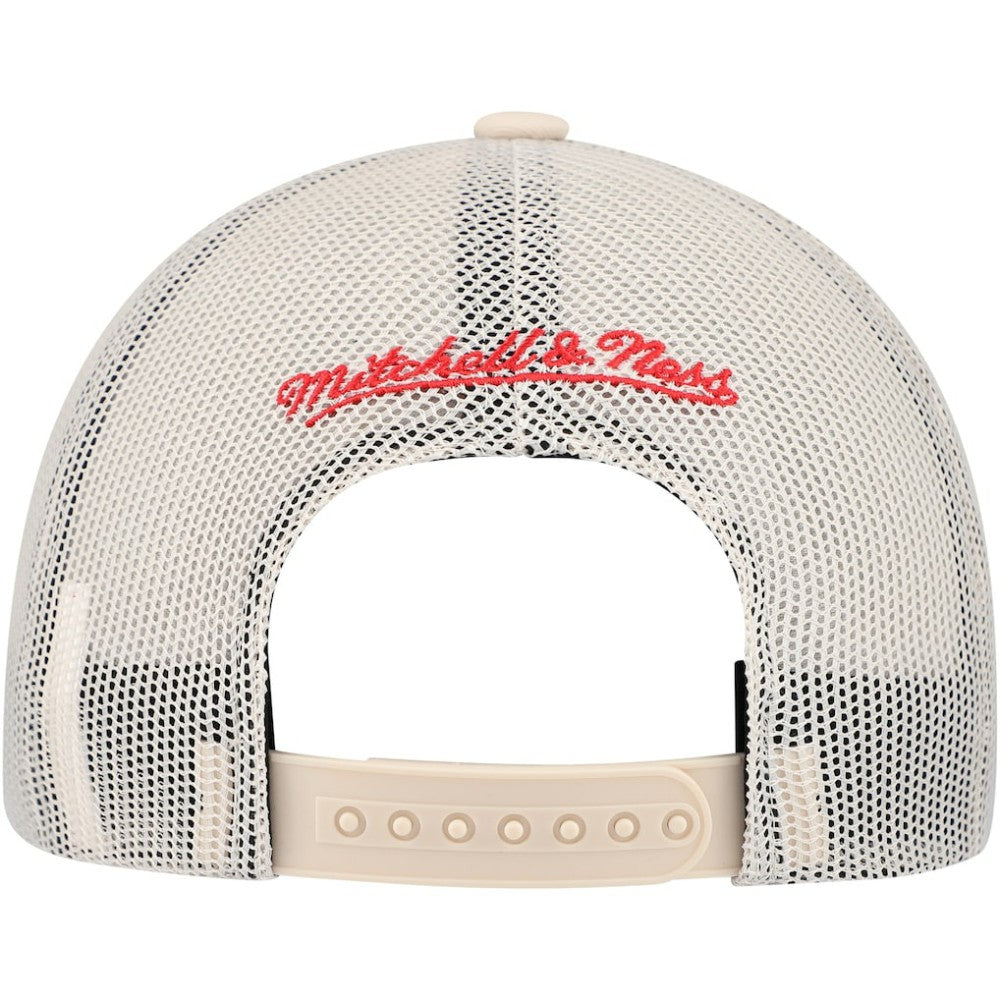 Chicago Blackhawks Mitchell & Ness Foam Front Trucker Adjustable Hat - Cream Hats