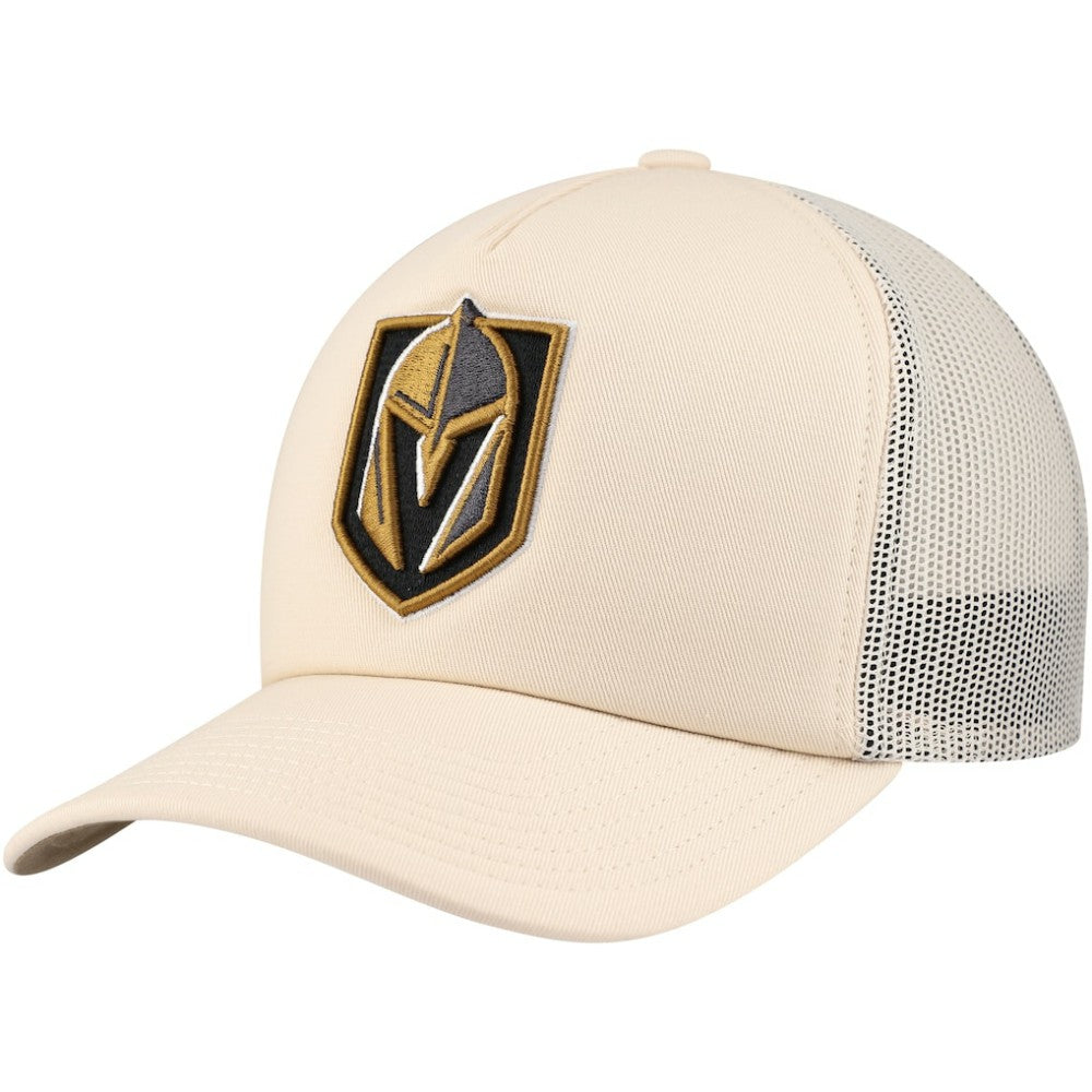 Vegas Golden Knights Mitchell & Ness Foam Front Trucker Adjustable Hat - Cream Hats