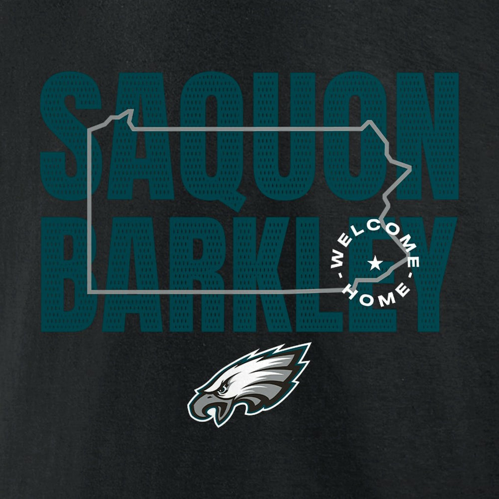 Saquon Barkley Philadelphia Eagles Welcome Home T-Shirt - Black on sale