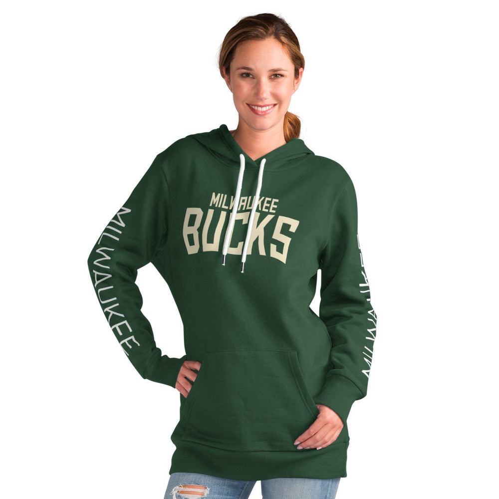 Milwaukee Bucks G-III 4Her by Carl Banks Women's Base Coach Pullover Hoodie - Green online