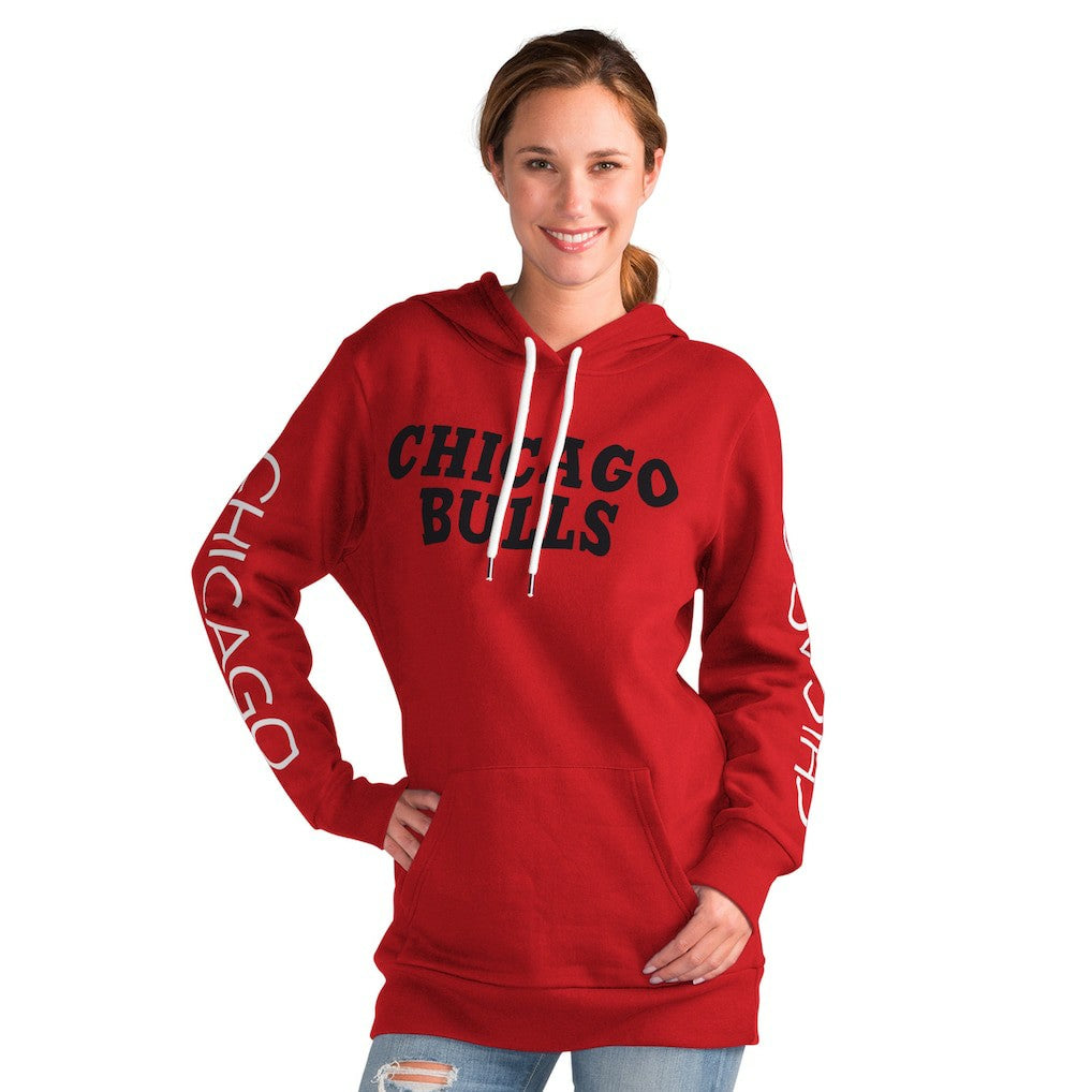 Chicago Bulls G-III 4Her by Carl Banks Women's Base Coach Pullover Hoodie - Red cheap