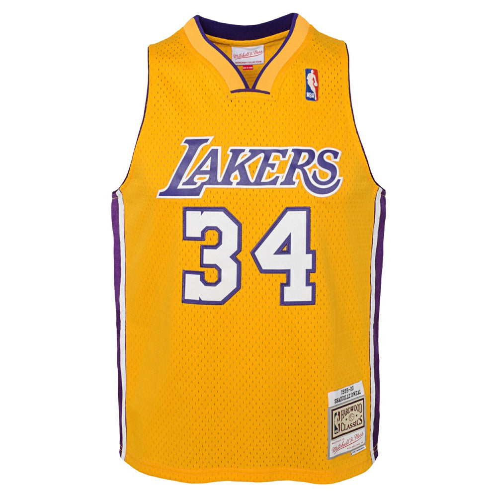 Shaquille O'Neal Los Angeles Lakers Youth 1999/00 Hardwood Classics Swingman Jersey - Gold for sale