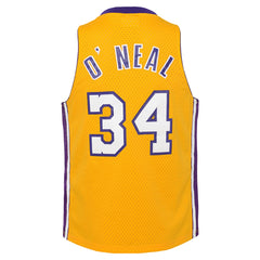 Shaquille O'Neal Los Angeles Lakers Youth 1999/00 Hardwood Classics Swingman Jersey - Gold for sale
