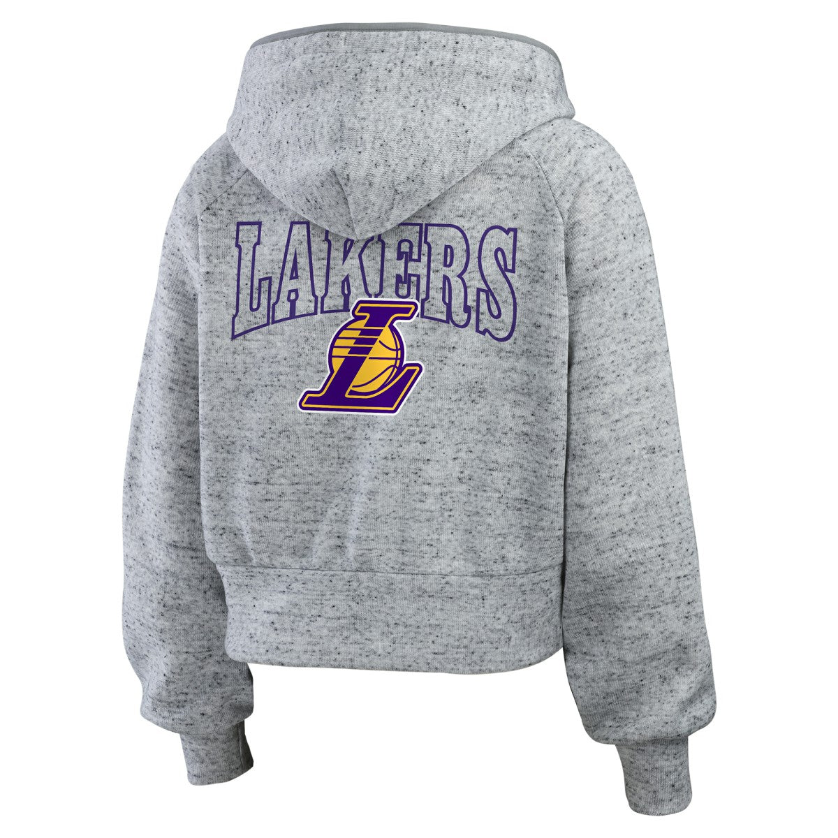 Los Angeles Lakers WEAR by Erin Andrews Women's Speckled Radiator Full-Zip Hoodie - Heather Gray on sale