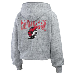 Portland Trail Blazers WEAR by Erin Andrews Women's Speckled Radiator Full-Zip Hoodie - Heather Gray online