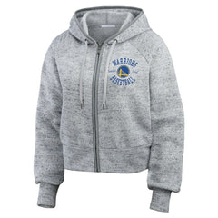 Golden State Warriors WEAR by Erin Andrews Women's Speckled Radiator Full-Zip Hoodie sale - Heather Gray shop